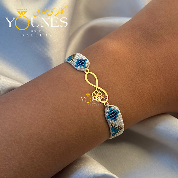 دستبند میوکی گل بینهایت طلا